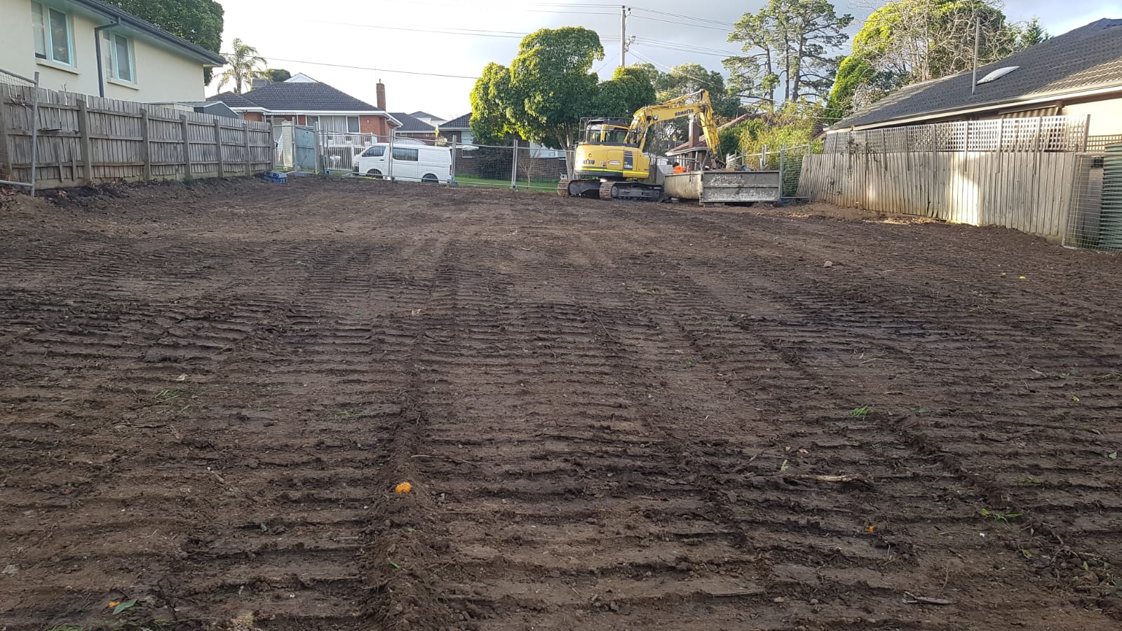 Demolition project photo showing site works