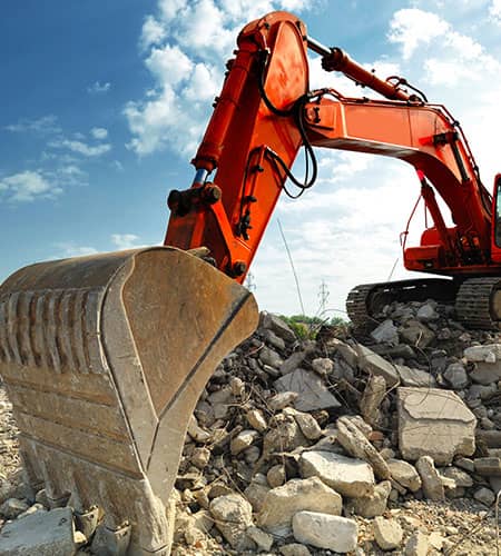 Concrete demolition and site preparation work